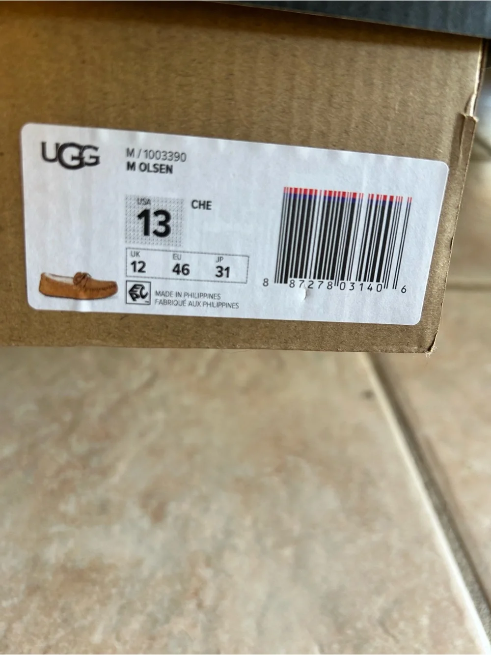 UGG Men’s Chestnut Suede Lined Moccasin Slippers